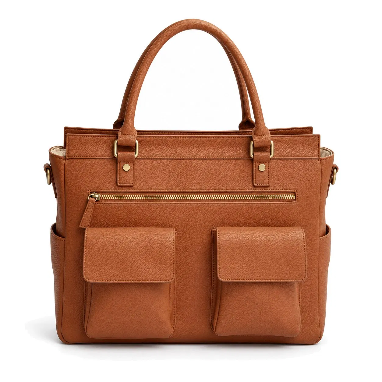 Custom Vintage PU Leather Camera Tote Bag with Removable Dividers for SLR Lens and Digital Gear