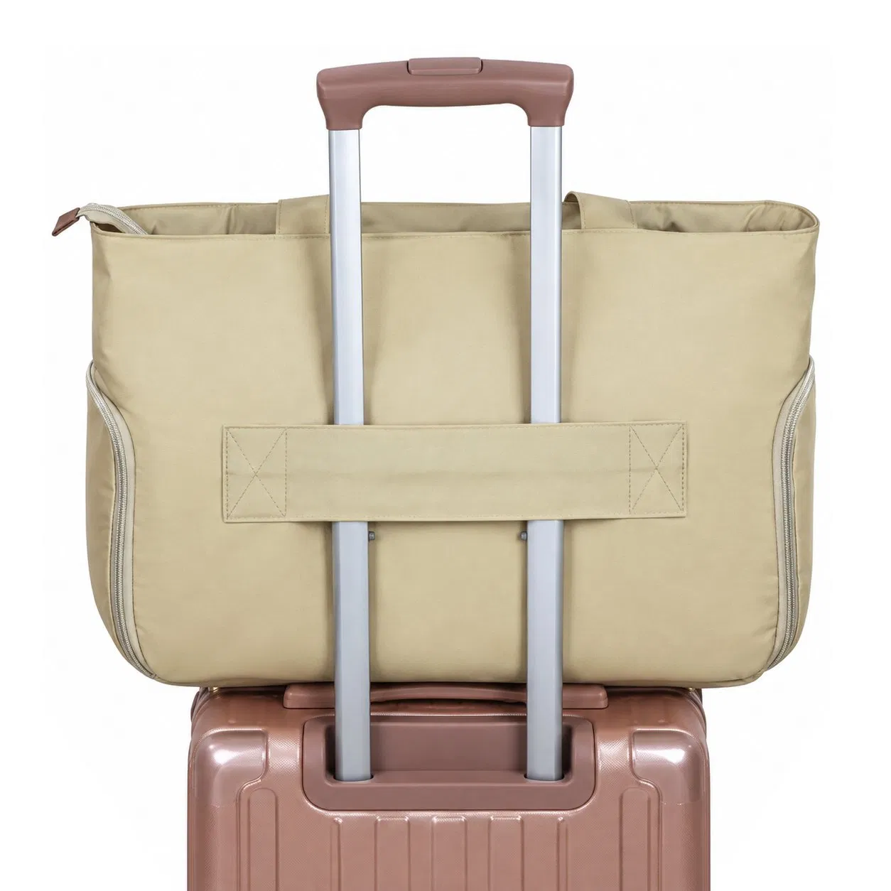 Custom Nylon Travel Diaper Shoulder Bag Large Capacity Water Resistant Baby Organizer with Luggage Sleeve