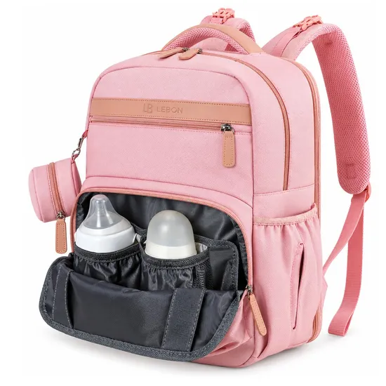 Custom Oxford Large Capacity Diaper Bag for Parents Multifunction Baby Travel Organizer with USB Feature