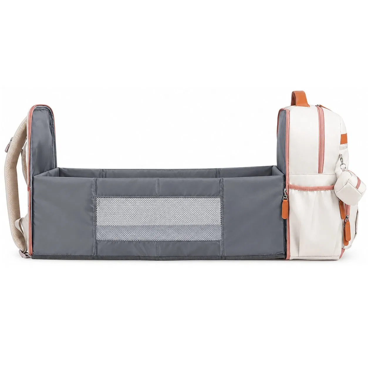 Custom Oxford Large Capacity Diaper Bag for Parents Multifunction Baby Travel Organizer with USB Feature
