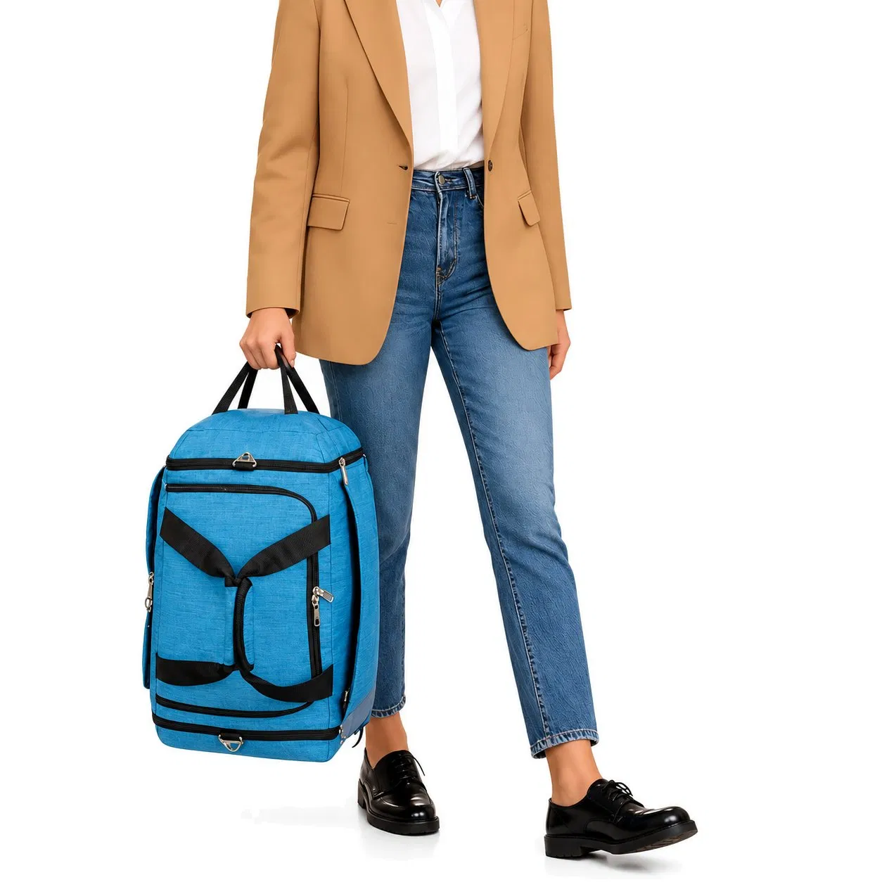 Custom Large Capacity Polyester Gym Travel Bag with Shoe Compartment