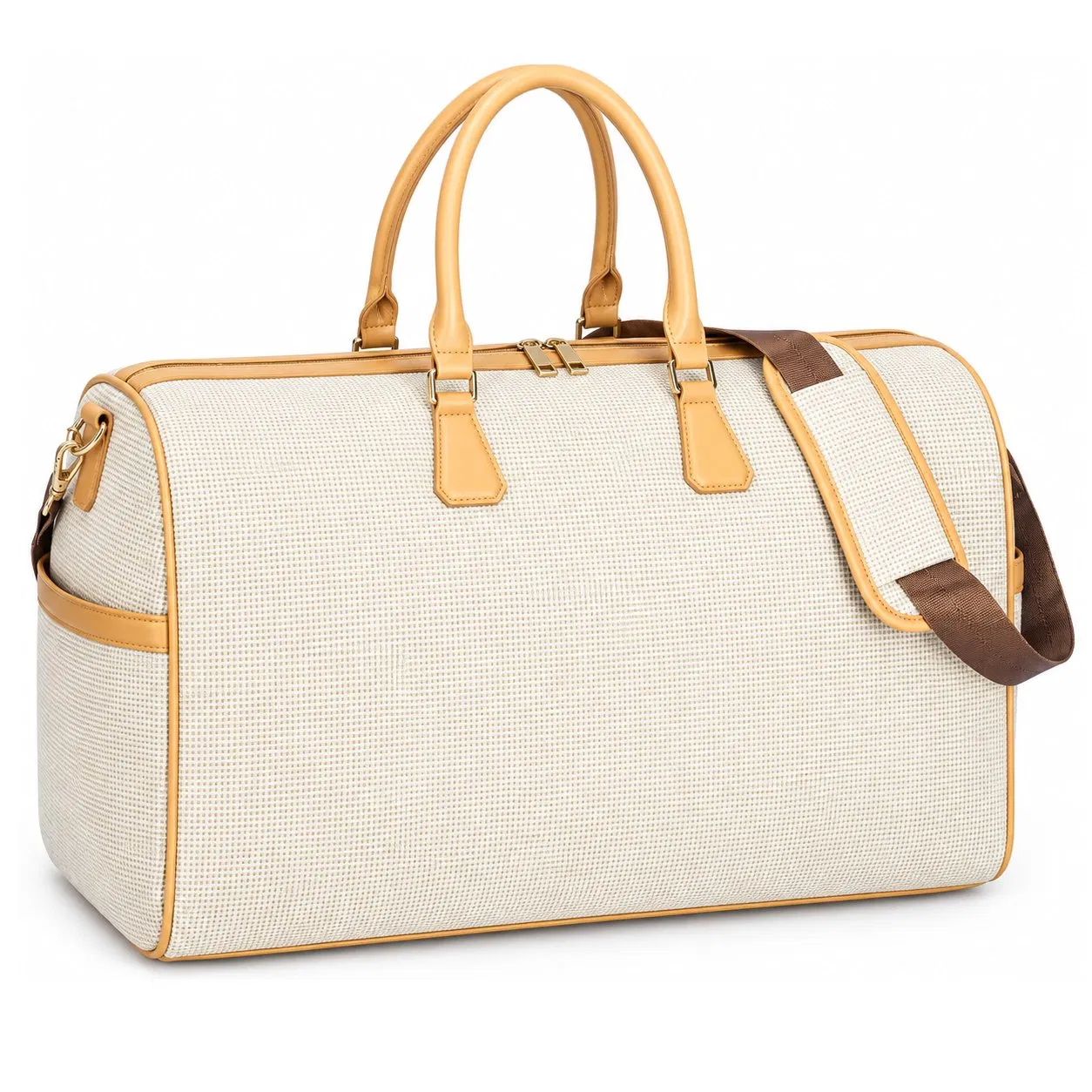 Custom Large 900d Polyester Weekender Travel Tote Bag with Zipper Compartments