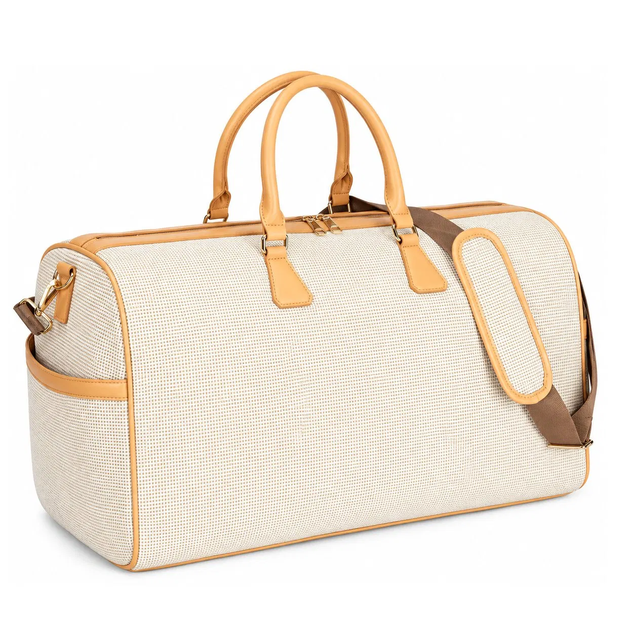 Custom Large 900d Polyester Weekender Travel Tote Bag with Zipper Compartments