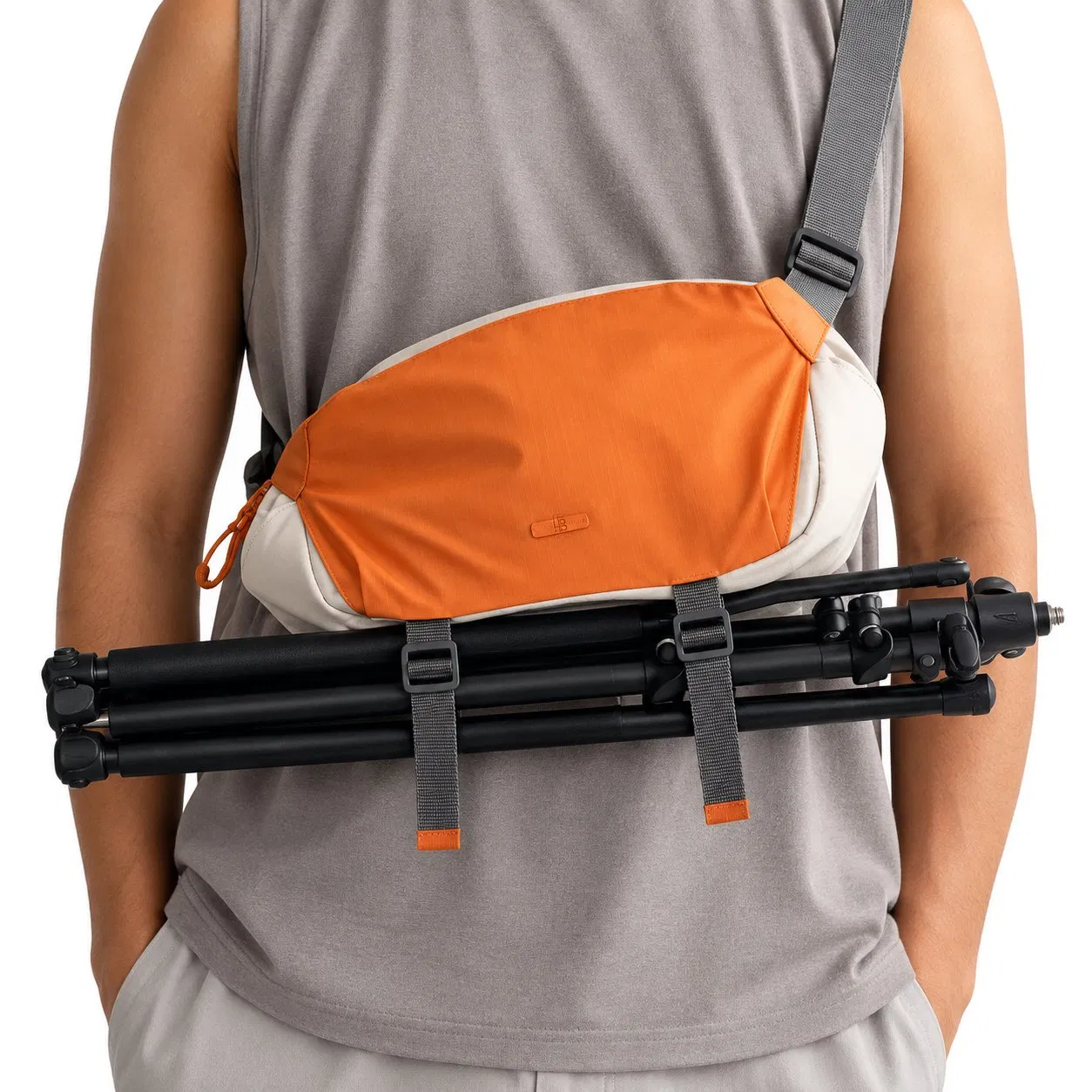 Custom Lightweight Nylon Camera Crossbody Waist Bag with Removable Dividers