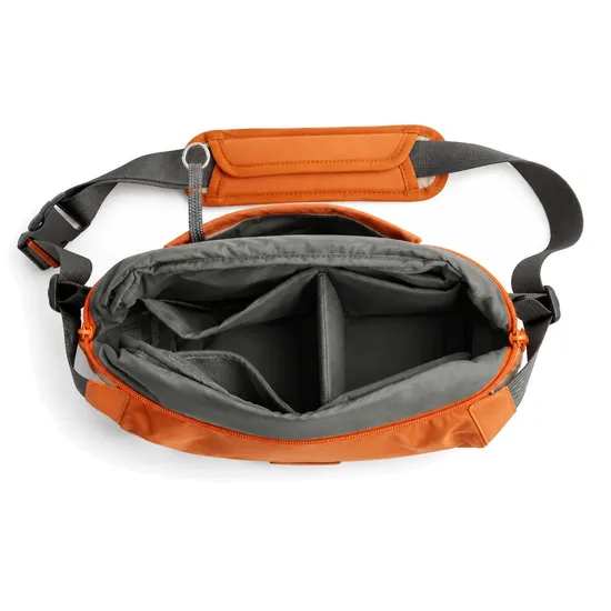 Custom Lightweight Nylon Camera Crossbody Waist Bag with Removable Dividers