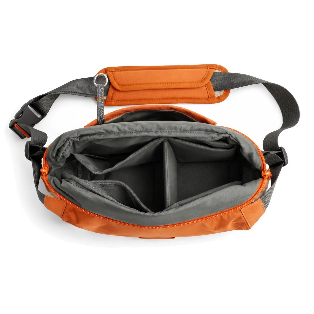 Custom Lightweight Nylon Camera Crossbody Waist Bag with Removable Dividers
