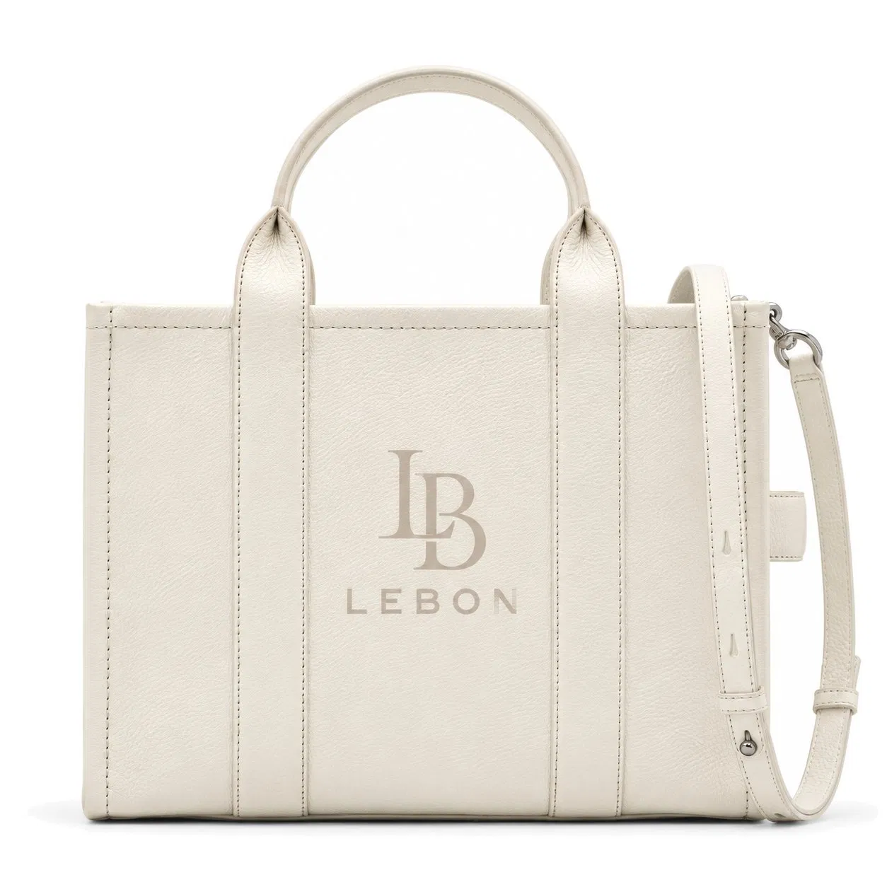 Full Grain Leather Tote Bag with Zipper Closure Adjustable Shoulder Strap and Top Handles