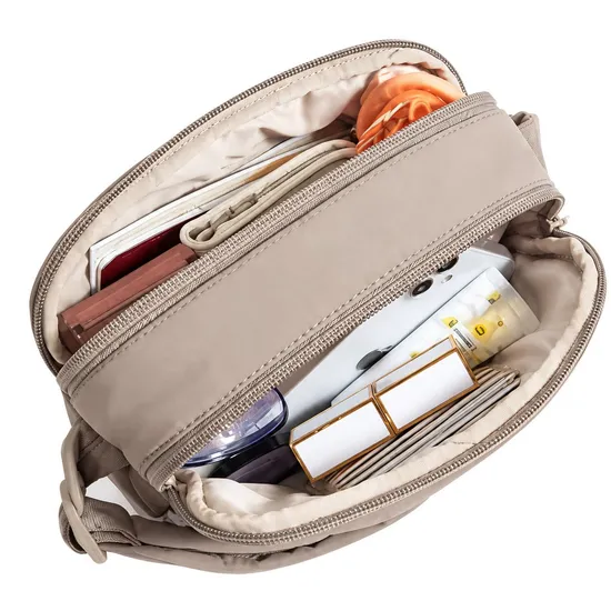 Custom Puffy Quilted Crossbody Shoulder Bag with Zipper Compartments for Everyday Travel