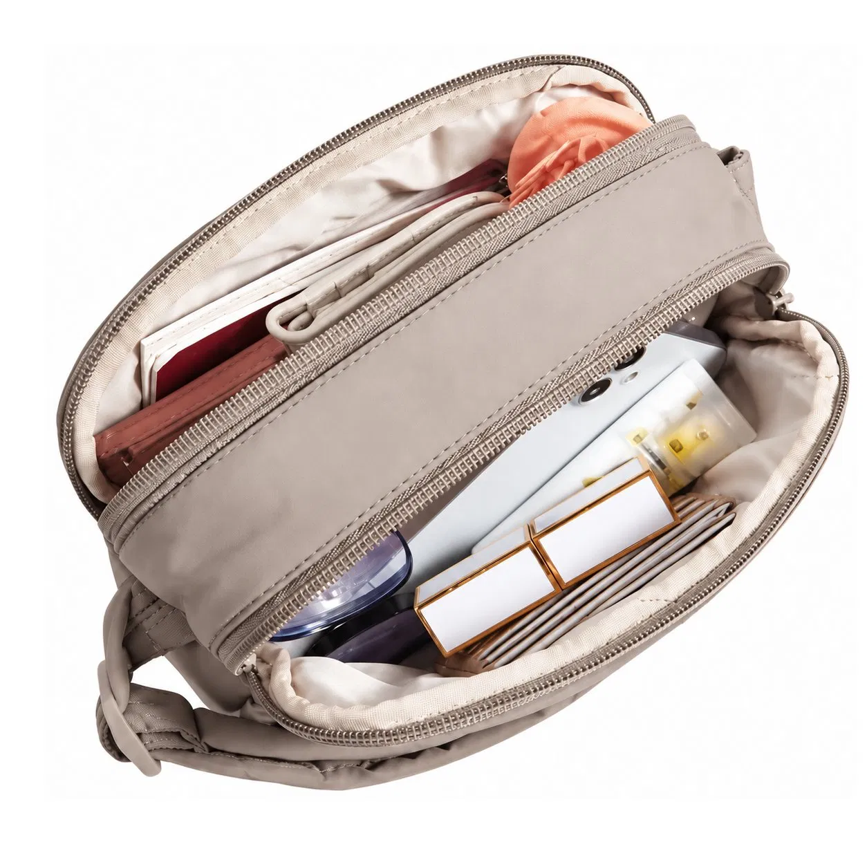 Custom Polyester Puffy Quilted Crossbody Shoulder Bag with Secure Zipper for Travel