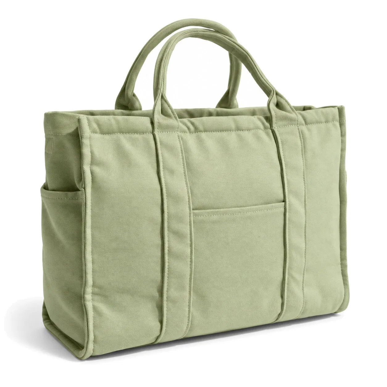 Custom Minimalist Canvas Tote Bag with Adjustable Shoulder Strap and Organized Pockets for Daily Shopping