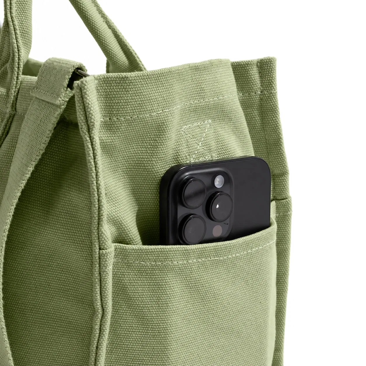 Custom Minimalist Canvas Tote Bag with Adjustable Shoulder Strap and Organized Pockets for Daily Shopping