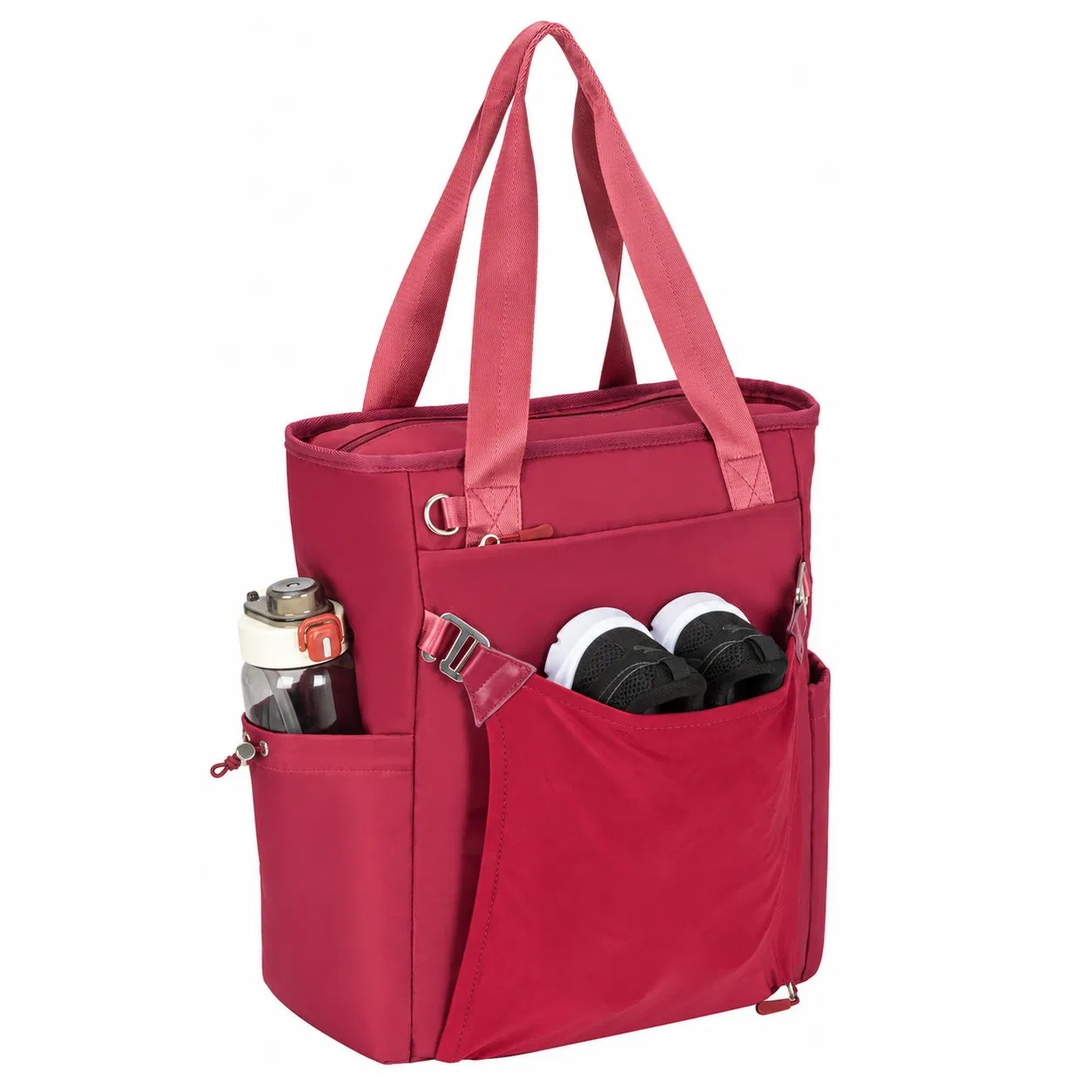 Custom Waterproof Nylon Travel Tote Bag with Luggage Sleeve Soft Handles and Large Capacity