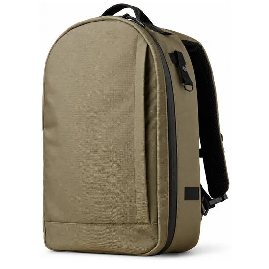 Custom 21L Nylon Travel Laptop Backpack with Modular Pockets and Luggage Sleeve