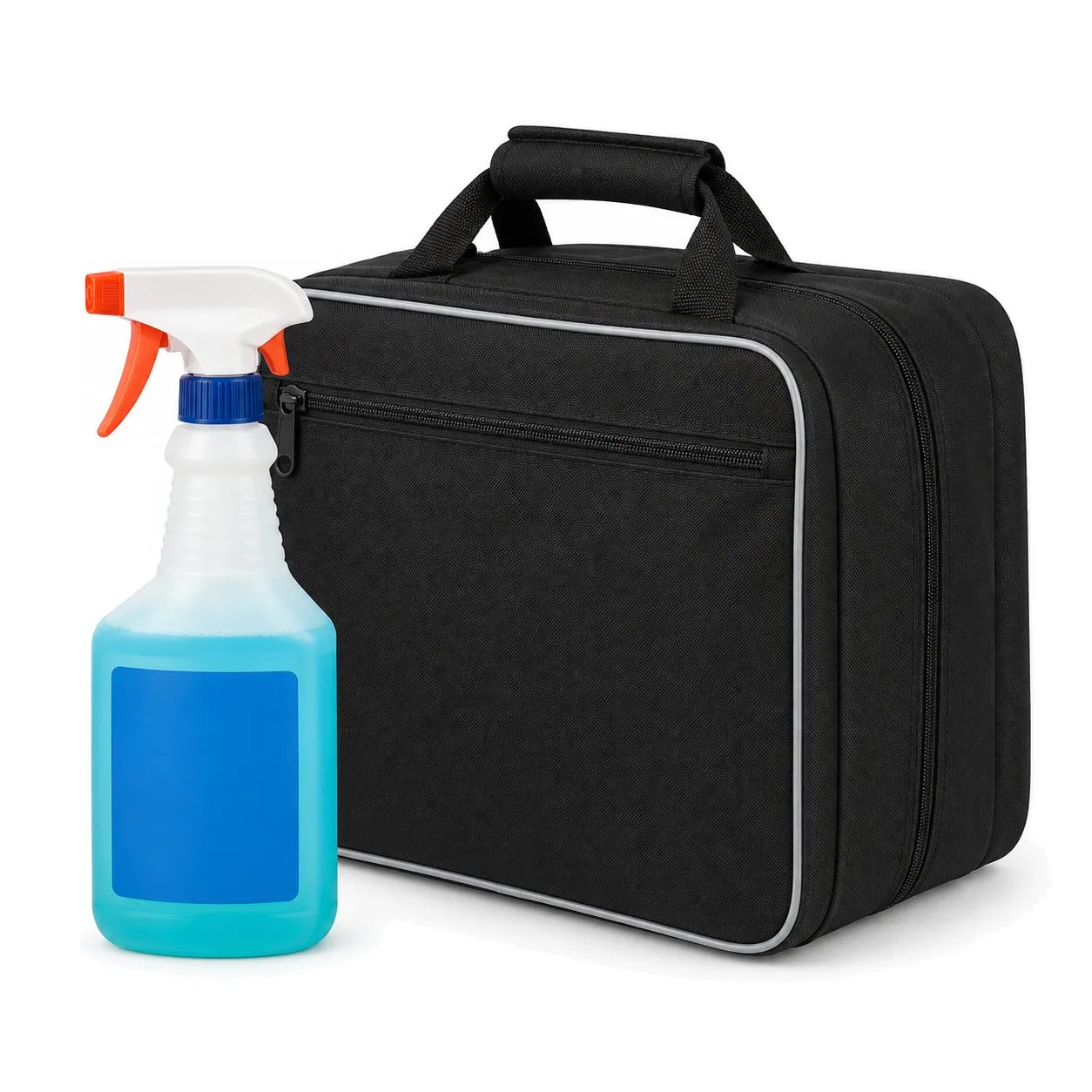 Custom Polyester Car Cleaning Tool Storage Bag with Large Capacity and Zipper Closure