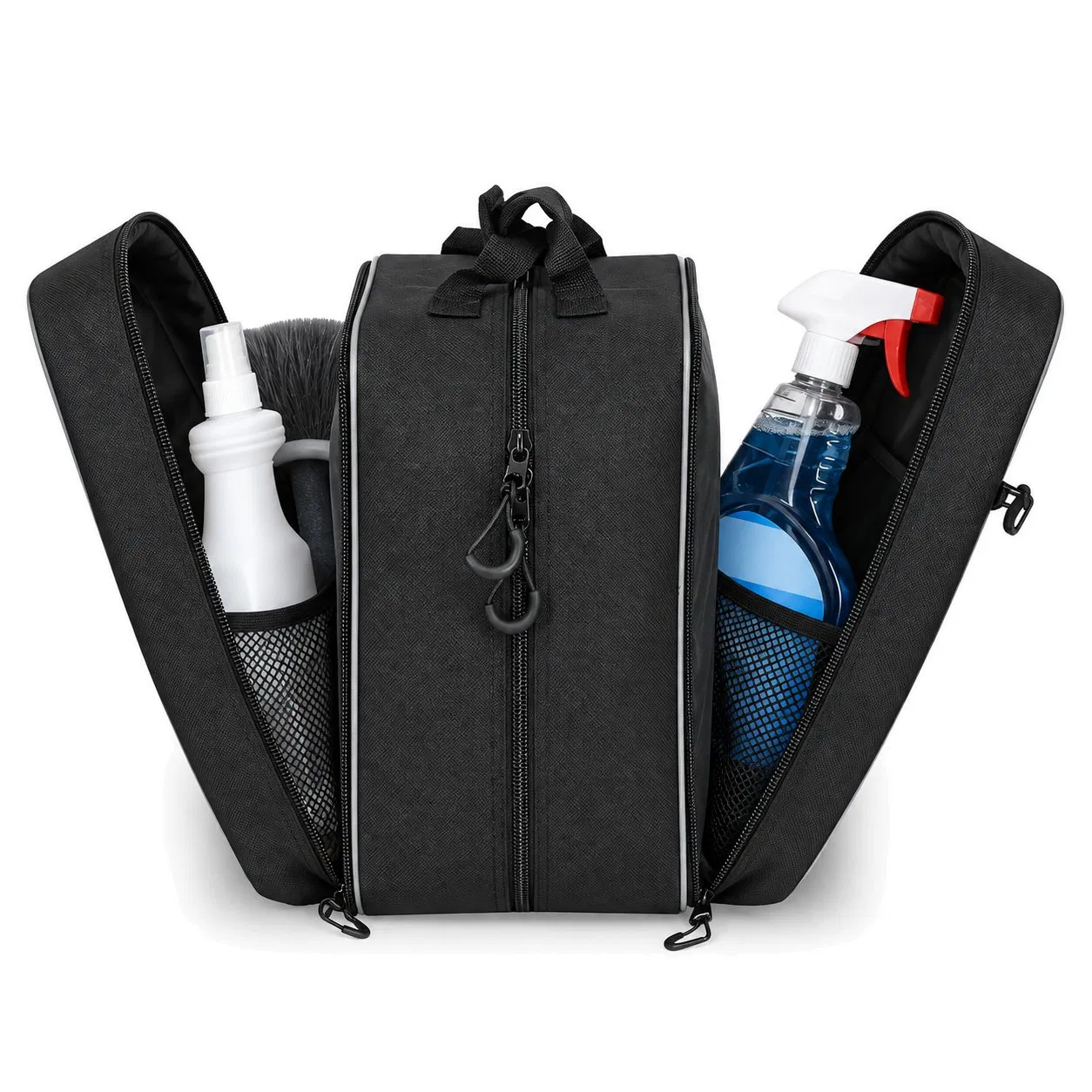 Custom Polyester Car Cleaning Tool Storage Bag with Large Capacity and Zipper Closure