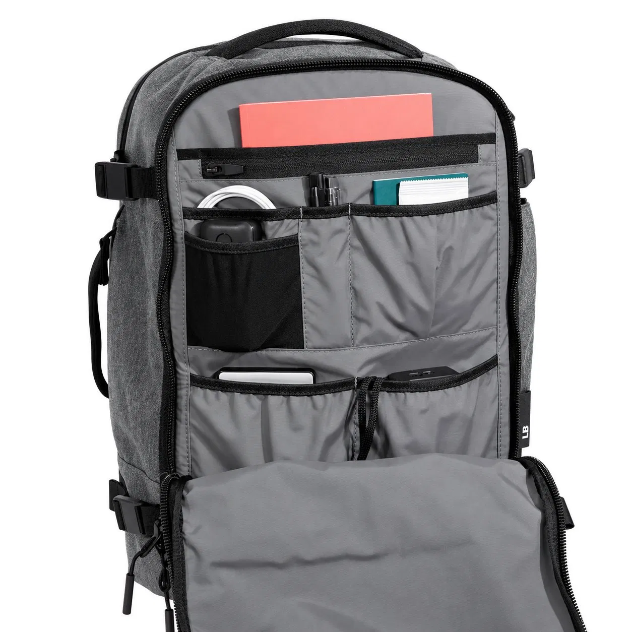 Custom Water Resistant Travel Laptop Backpack with Lay Flat Opening and Padded Compartment