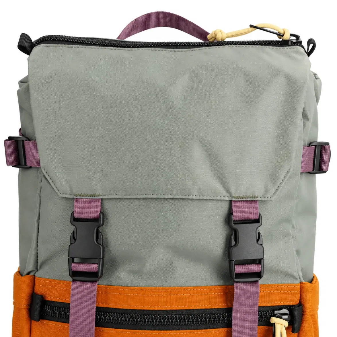 Custom Recycled Nylon Daypack Backpack with Flap Top and Padded Laptop Sleeve