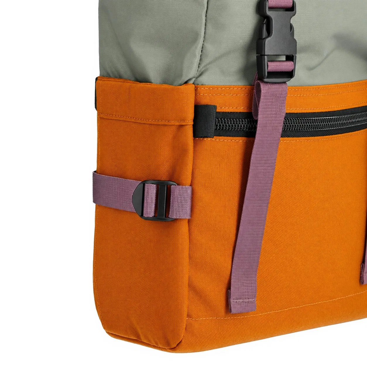 Custom Recycled Nylon Daypack Backpack with Flap Top and Padded Laptop Sleeve