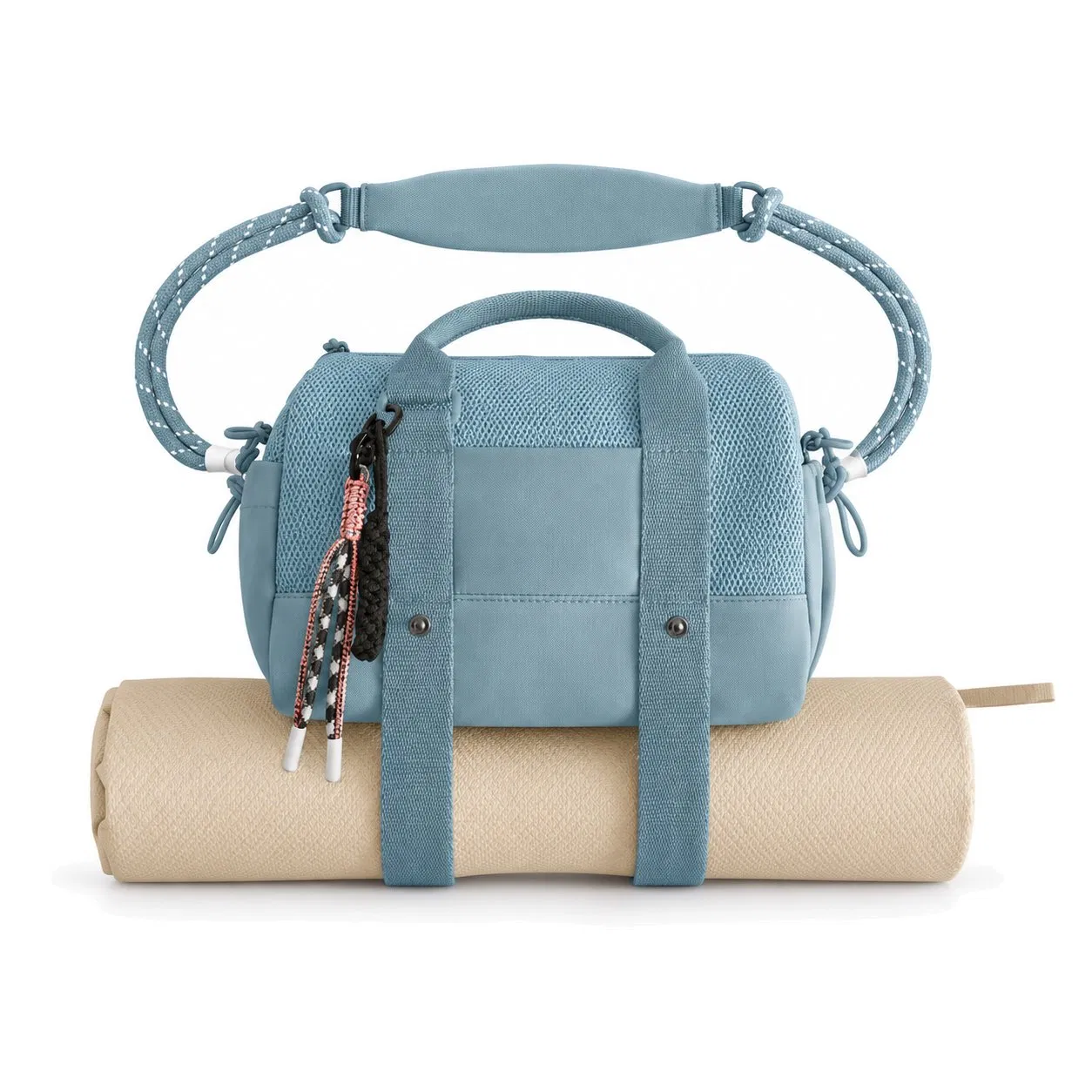 Custom Mini Nylon Gym Duffel Bag for Women with Adjustable Strap and Water Resistant Fabric