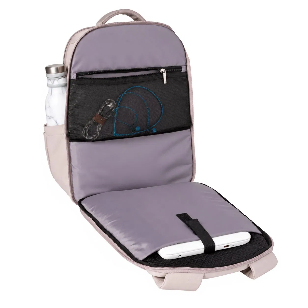 Custom Nylon Backpack with Multiple Pockets and Soft Handle for School Travel and Outdoor Use