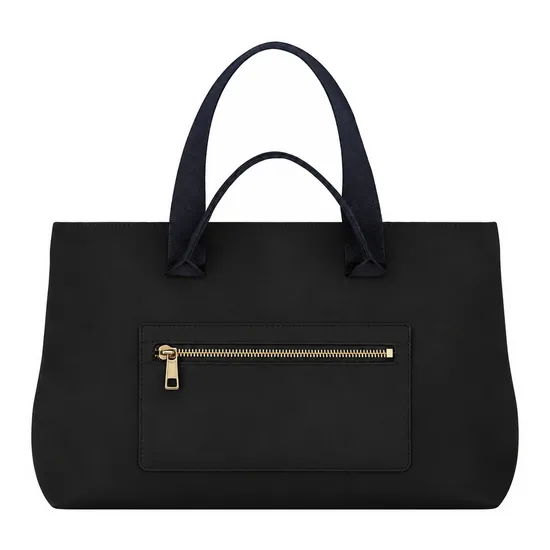Custom Logo Women Knitted Tote Bag with External Pockets for Daily Commute