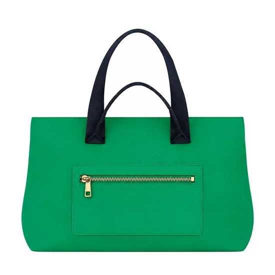 Custom Logo Women Knitted Tote Bag with External Pockets for Daily Commute