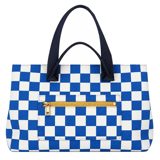 Custom Logo Women Knitted Tote Bag with External Pockets for Daily Commute