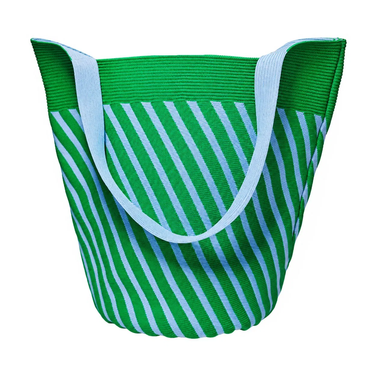 Custom Summer Knitted Tote Shoulder Bag with Open Closure for Women
