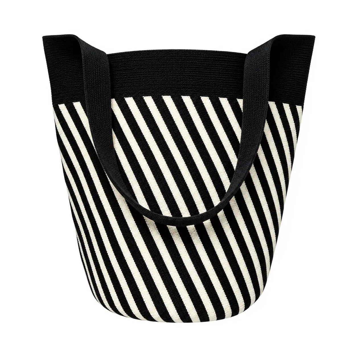 Custom Summer Knitted Tote Shoulder Bag with Open Closure for Women