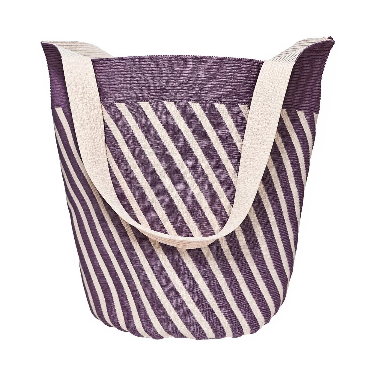 Custom Summer Knitted Tote Shoulder Bag with Open Closure for Women