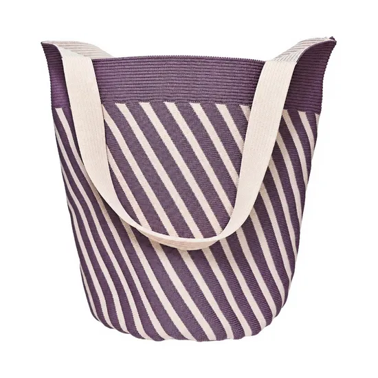 Custom Summer Knitted Tote Shoulder Bag with Open Closure for Women