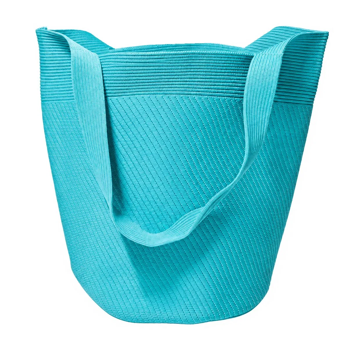 Custom Summer Knitted Tote Shoulder Bag with Open Closure for Women
