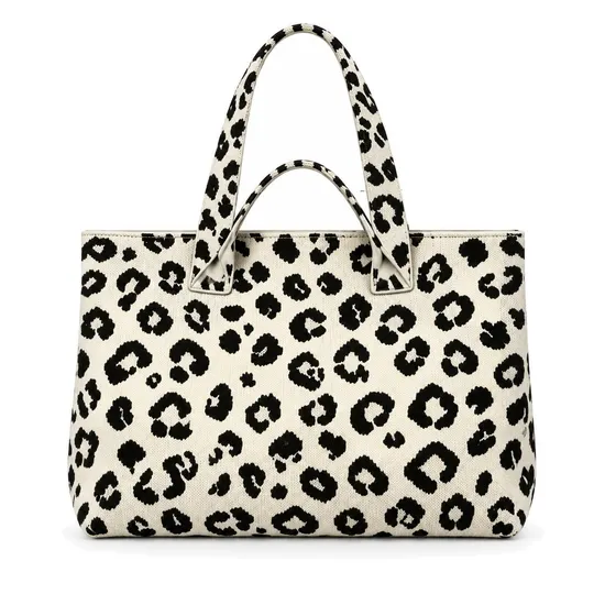 Custom Logo Knitted Tote Shoulder Bag for Shopping Beach and Daily Carry