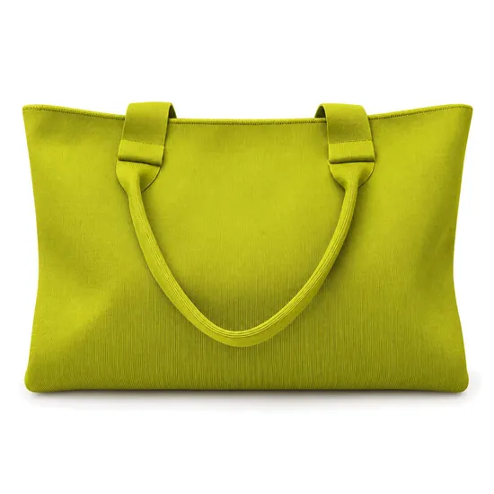 Custom Logo Knitted Tote Shoulder Bag for Shopping Beach and Daily Carry