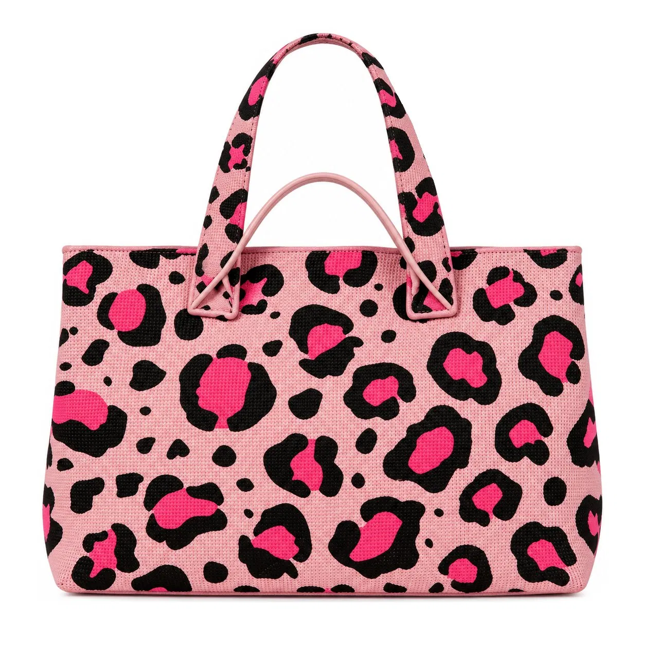 Custom Crochet Knit Bow Beach Tote Bag for Women with Zipper Closure
