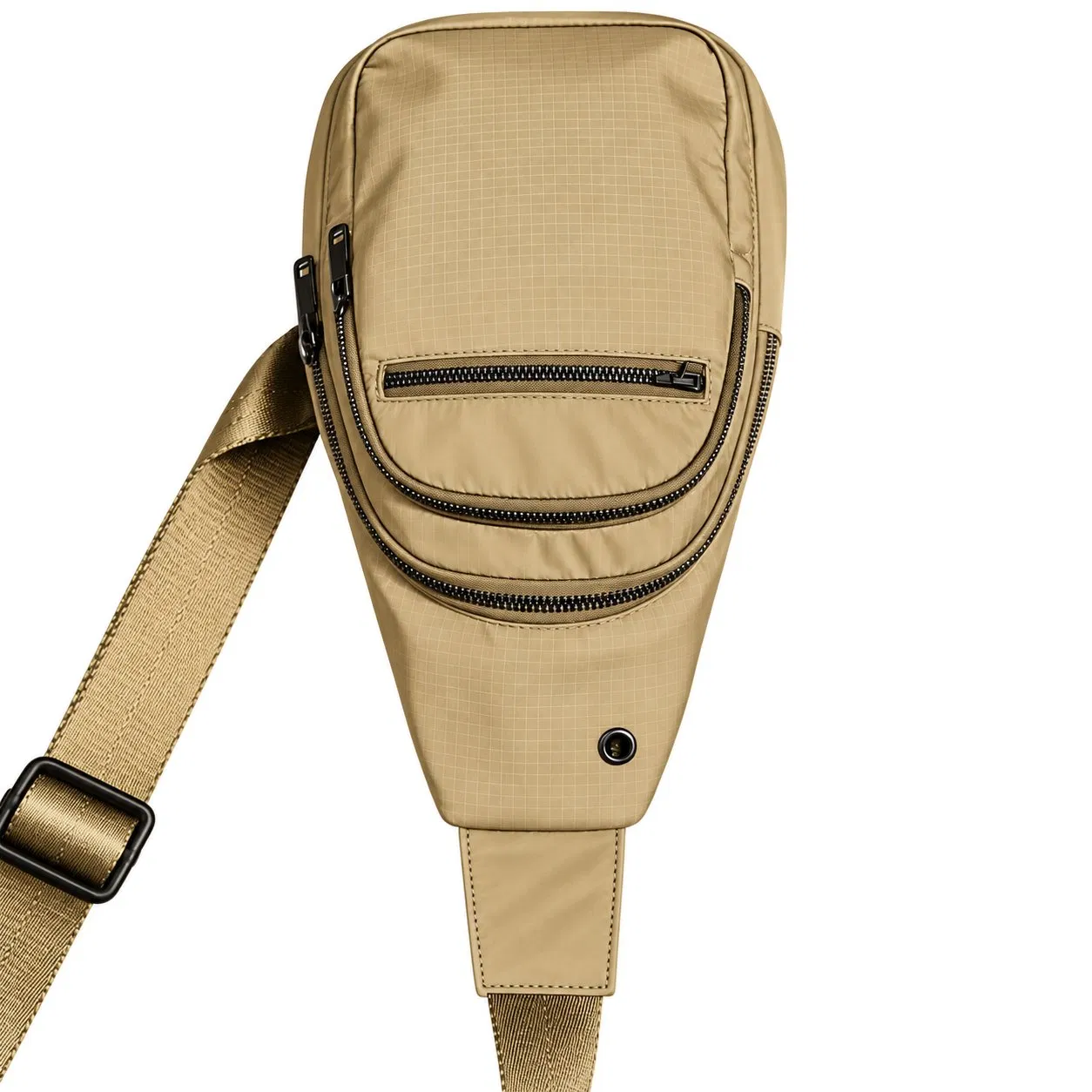 Custom Nylon Tactical Crossbody Shoulder Bag with USB Charging Port and Adjustable Strap