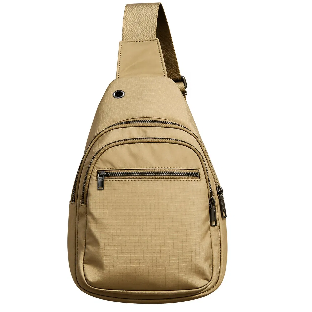 Custom Nylon Tactical Crossbody Shoulder Bag with USB Charging Port and Adjustable Strap
