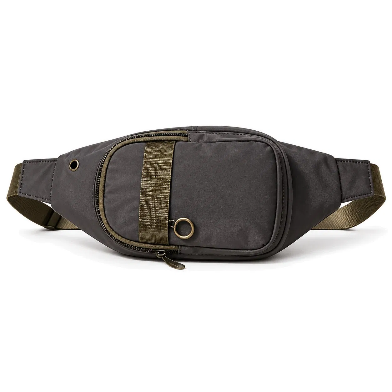 Custom Canvas Crossbody Shoulder Bag with Zipper Closure and Adjustable Strap for Daily Travel