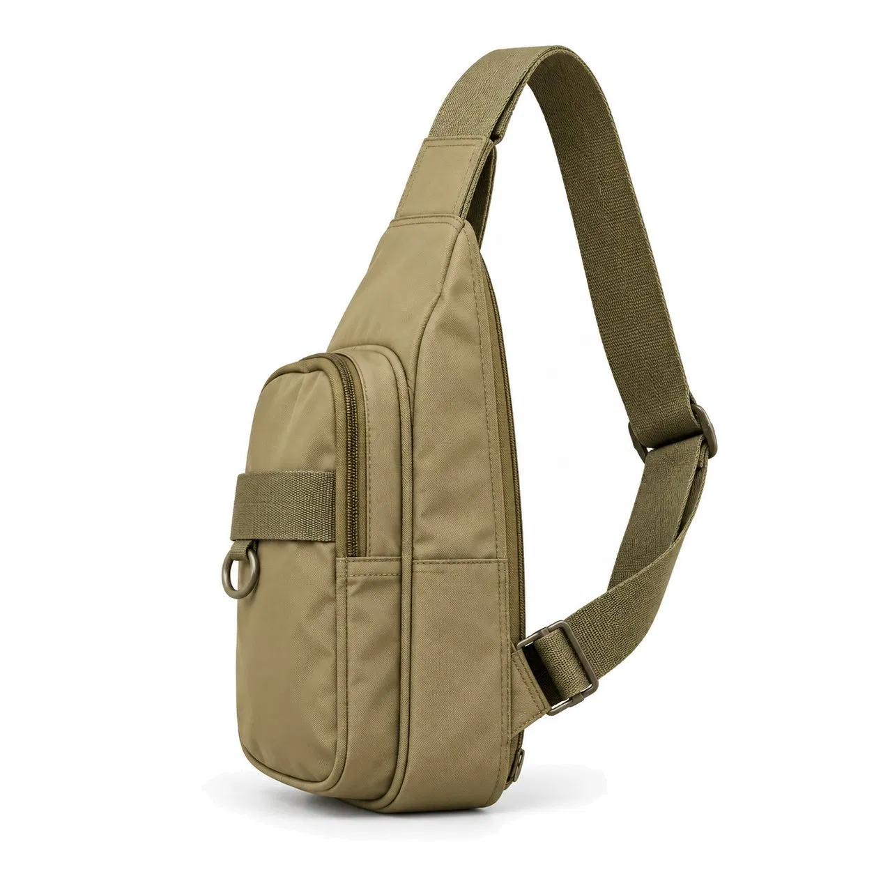 Custom Canvas Crossbody Shoulder Bag with Zipper Closure and Adjustable Strap for Daily Travel