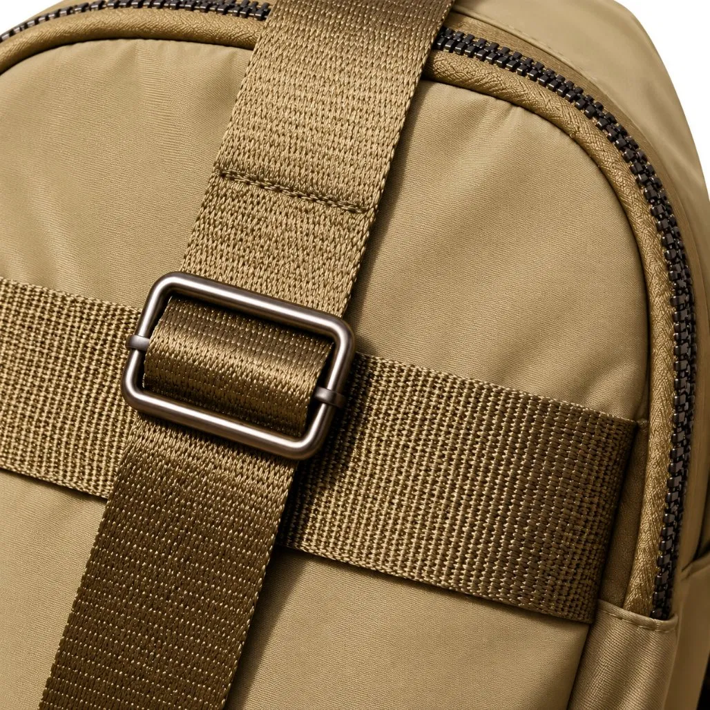 Custom Canvas Crossbody Shoulder Bag with Zipper Closure and Adjustable Strap for Daily Travel