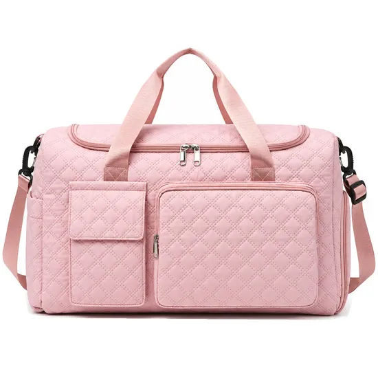 Custom Nylon Polyester Travel Duffle Bag with Zipper Closure for Gym and Weekend Trips