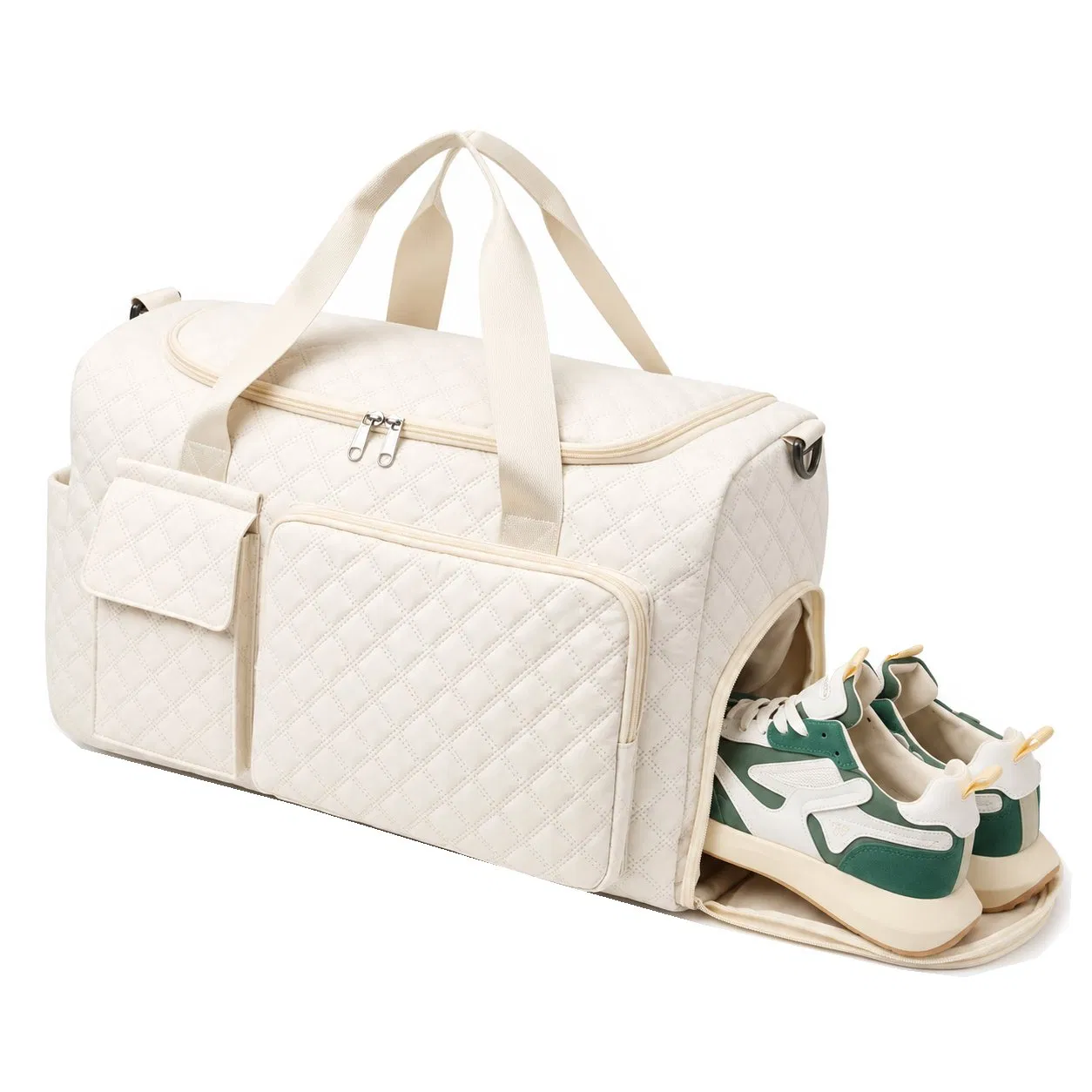 Custom Nylon Polyester Travel Duffle Bag with Zipper Closure for Gym and Weekend Trips