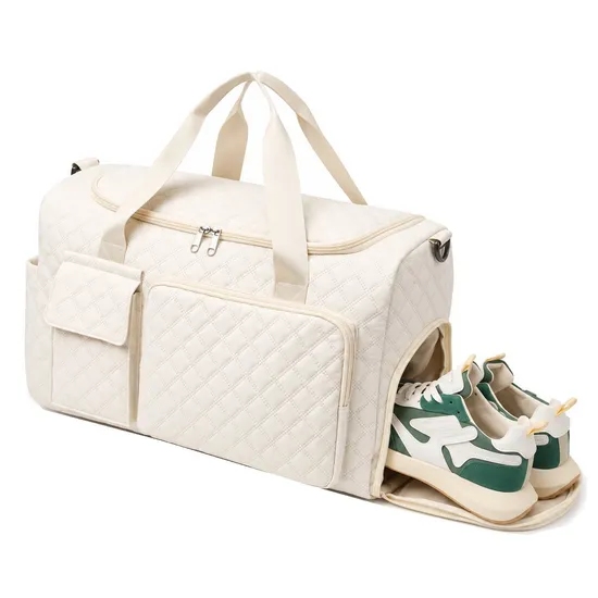 Custom Nylon Polyester Travel Duffle Bag with Zipper Closure for Gym and Weekend Trips
