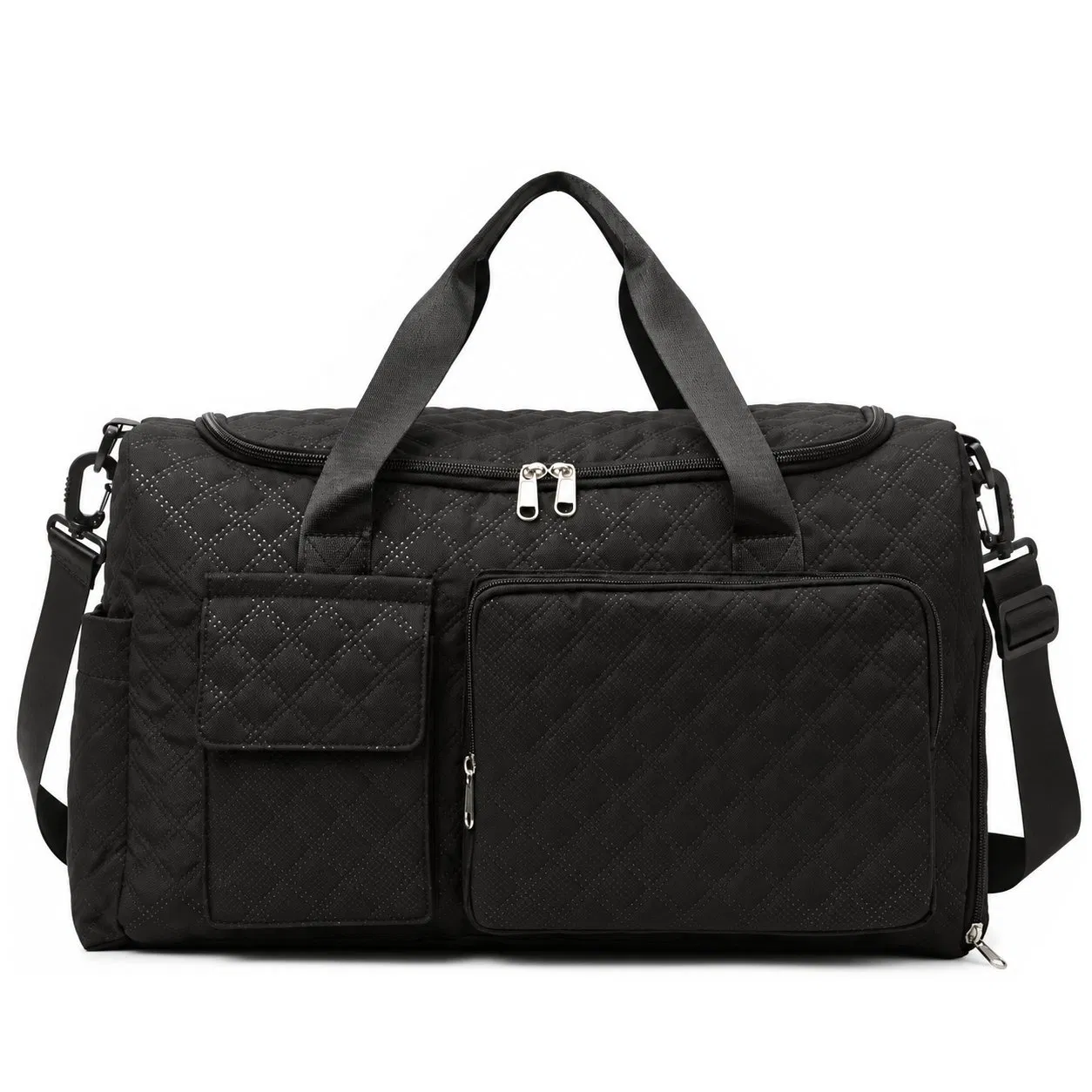 Custom Nylon Polyester Travel Duffle Bag with Zipper Closure for Gym and Weekend Trips