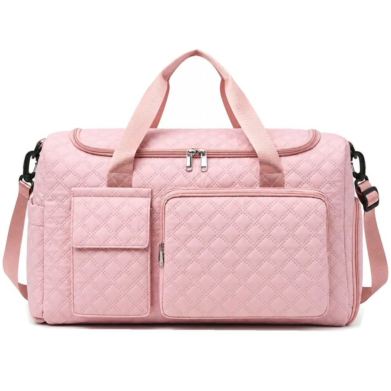 Custom Nylon Polyester Travel Duffle Bag with Zipper Closure for Gym and Weekend Trips