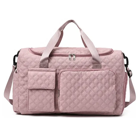 Custom Nylon Polyester Travel Duffle Bag with Zipper Closure for Gym and Weekend Trips