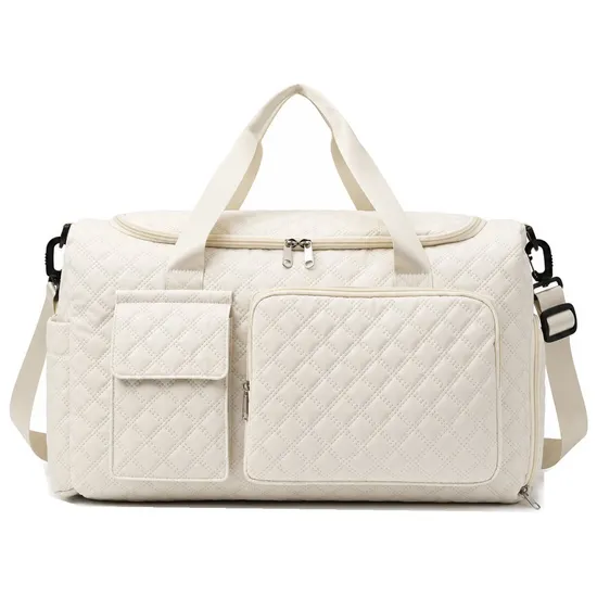 Custom Nylon Polyester Travel Duffle Bag with Zipper Closure for Gym and Weekend Trips