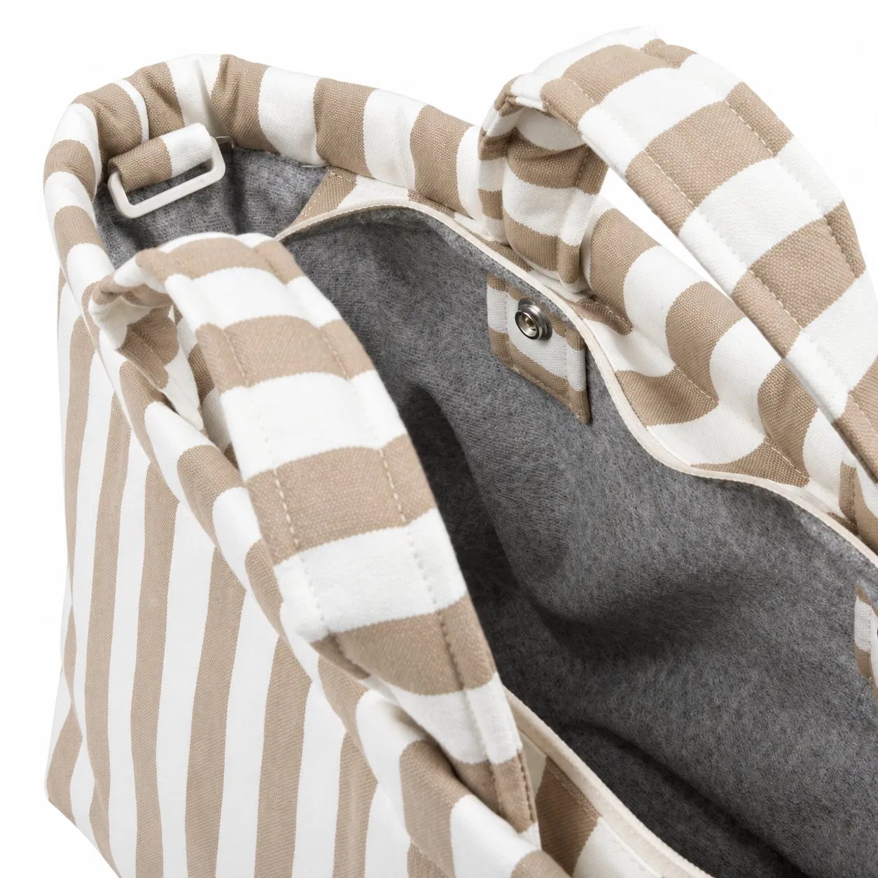 Custom Cotton Diaper Tote Shoulder Bag with Stroller Strap and Multifunction Storage
