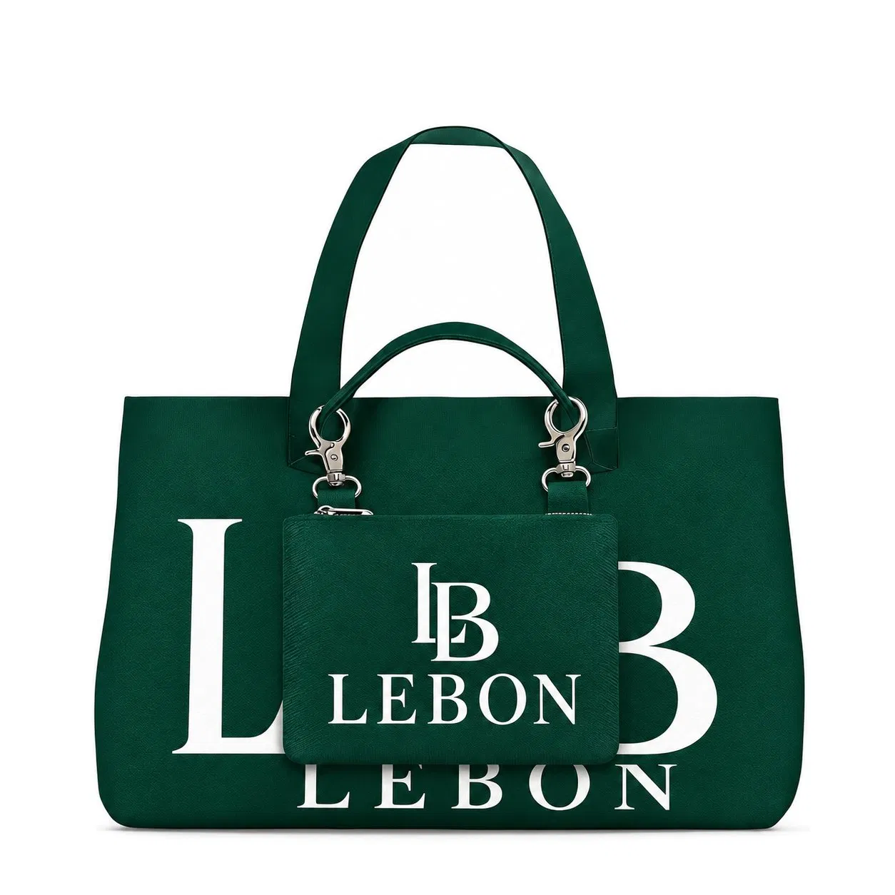 Custom Polyester Knitted Tote Bag Set with Detachable Small Crossbody Sling Bag for Women