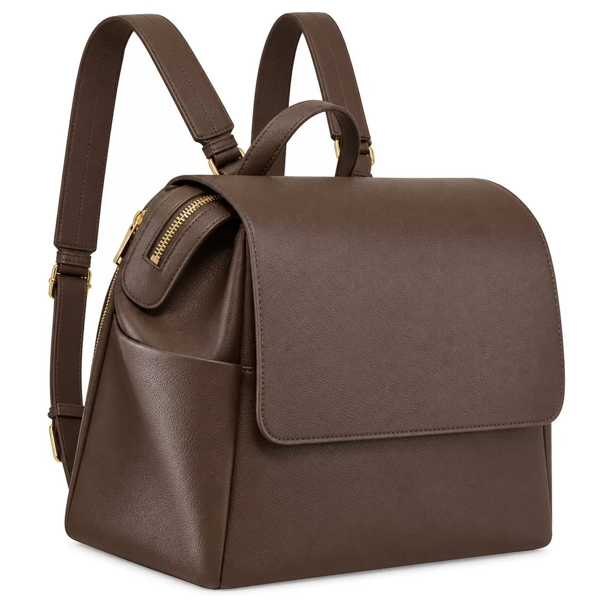 Custom PU Vegan Leather Diaper Backpack with Adjustable Shoulder Straps for Mom and Dad